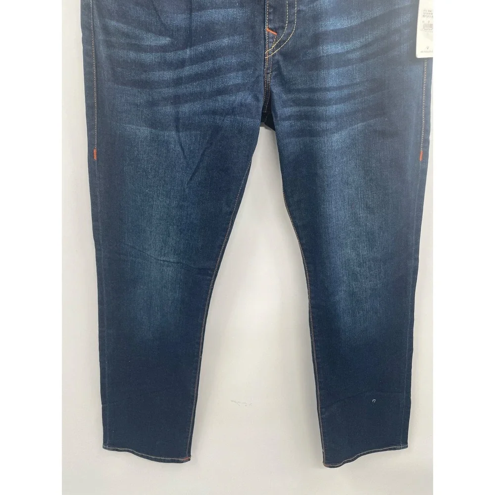 NWT True Religion Ricky‎ Flap Jeans Men 32 Dark Washed Blue 5-Pocket Relaxed Fit